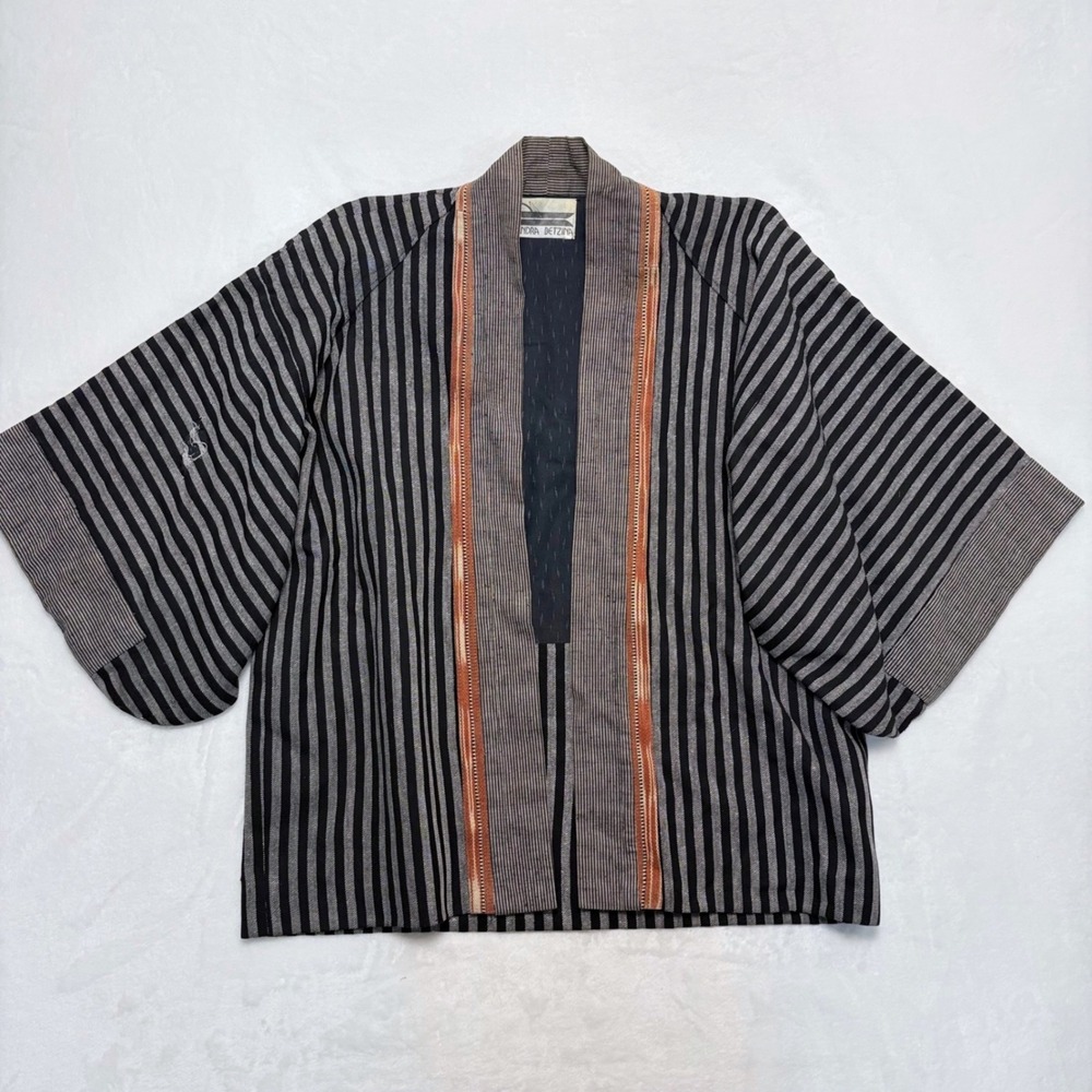 RARE Sandra Betzina Kimono Haori Jacket Black White Artisan Avant-Garde OOAK - Picture 2 of 14